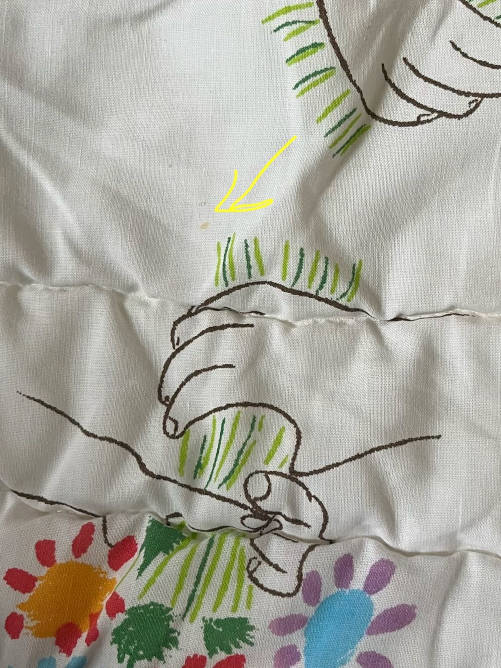 Vintage Picasso Bouquet of Peace Hands Flowers Blanket Quilt Bedding bedspread - Picture 14 of 14